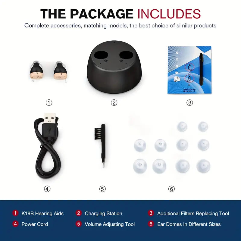 CHOSGO CIC OTC Rechargeable Hearing Aids for Mild to Moderate Hearing Loss